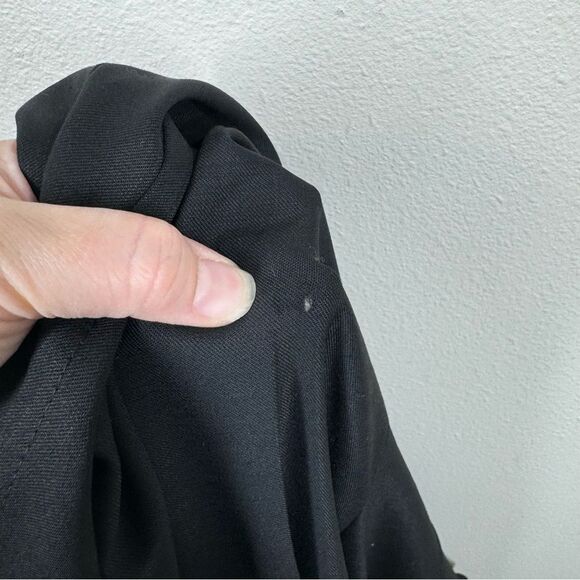 New Akris Punto Black Wool Slim Straight Leg Trouser Pants Stretch Wool Blend 16 - Picture 9 of 11